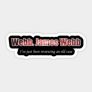 James Webb reviewering Sticker